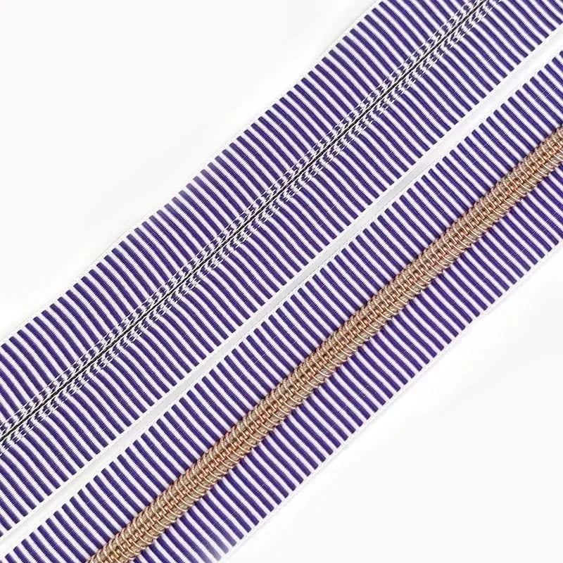 1/2/5Meters 5# Stripe Sewing Coil Zipper for Nylon Zips Bags Garment Decor Zip Tape By Meter Zippers Repair Kit DIY Accessories