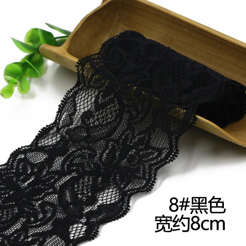 1Meter Elastic Lace Ribbon Crafts Fabric Lace Trimming Home Garment