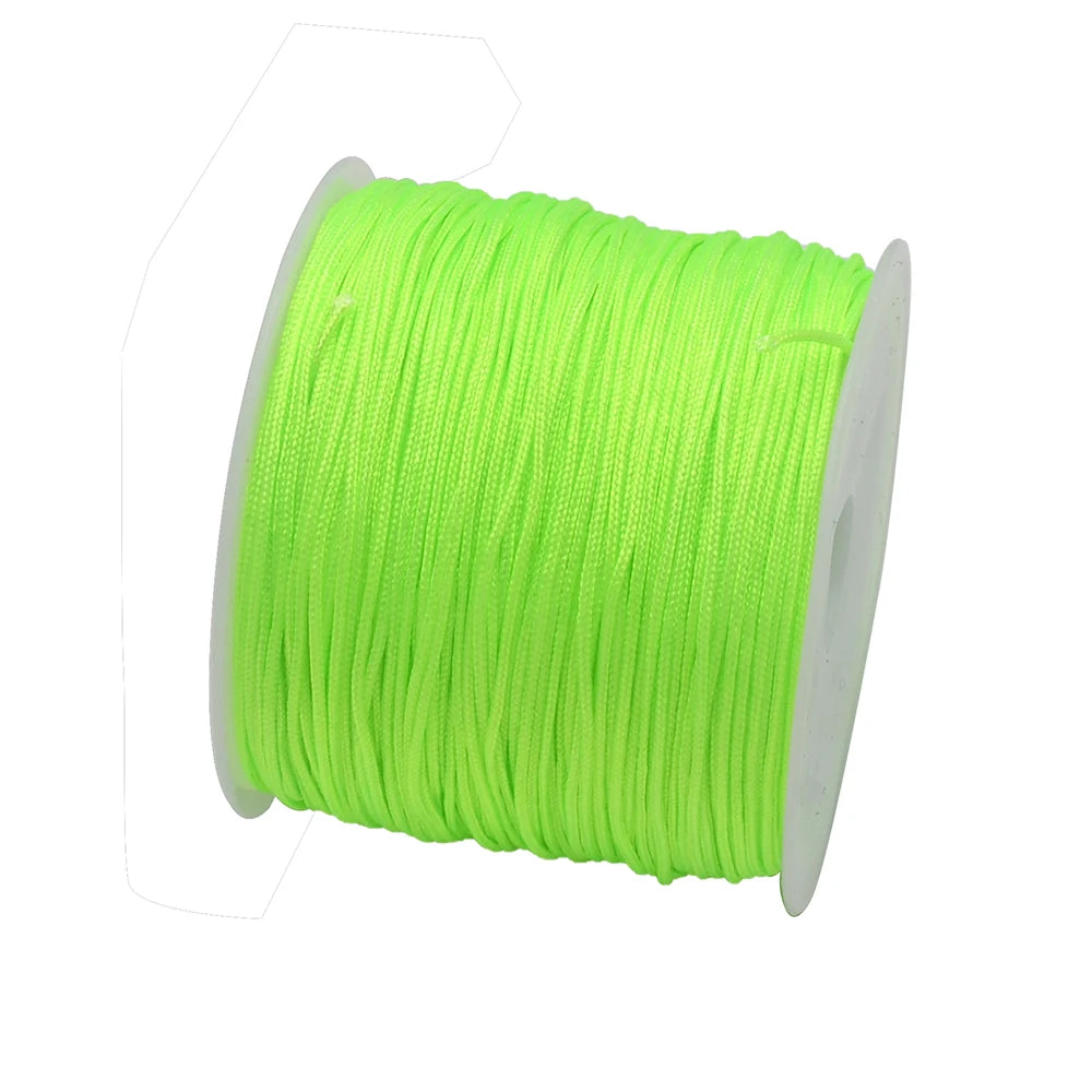 50Yds 0.8mm Nylon Cord For Jewelry Beading Braided Nylon Satin String