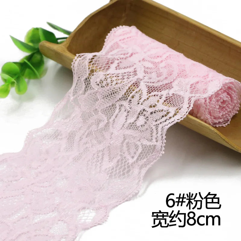 1Meter Elastic Lace Ribbon Crafts Fabric Lace Trimming Home Garment