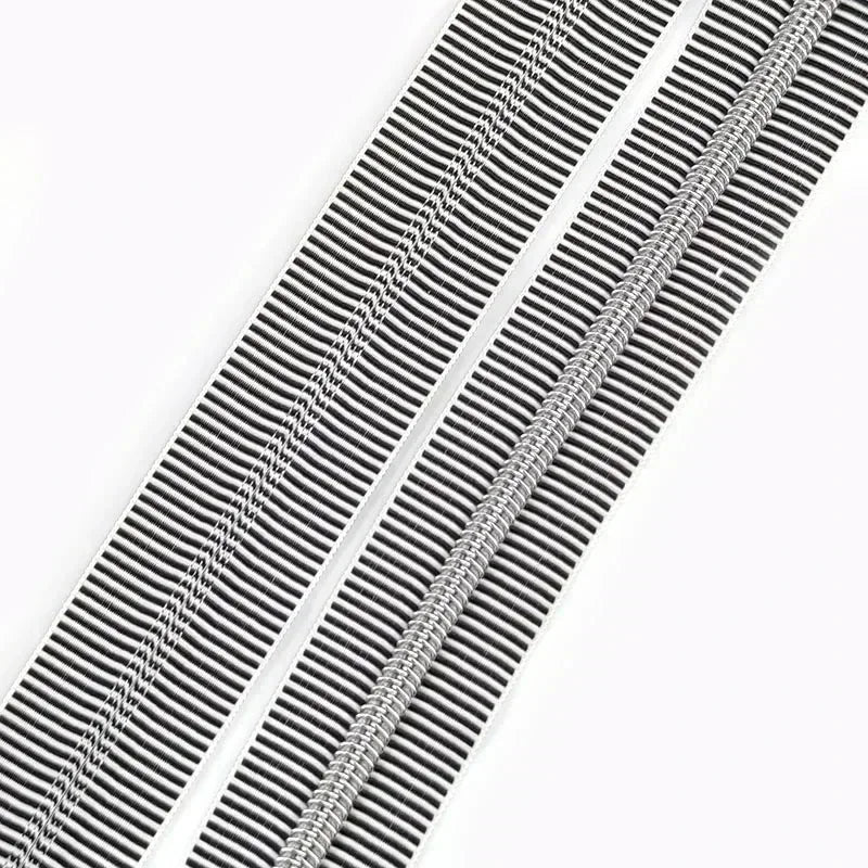 1/2/5Meters 5# Stripe Sewing Coil Zipper for Nylon Zips Bags Garment Decor Zip Tape By Meter Zippers Repair Kit DIY Accessories