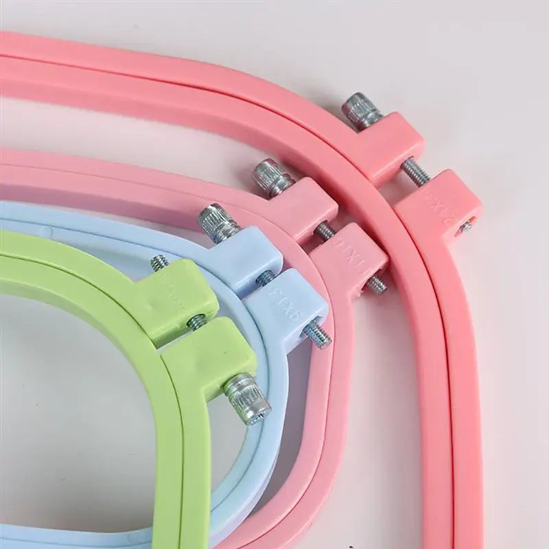 Plastic DIY Embroidery Hoops Square Shape Cross Stitch Frame Ring