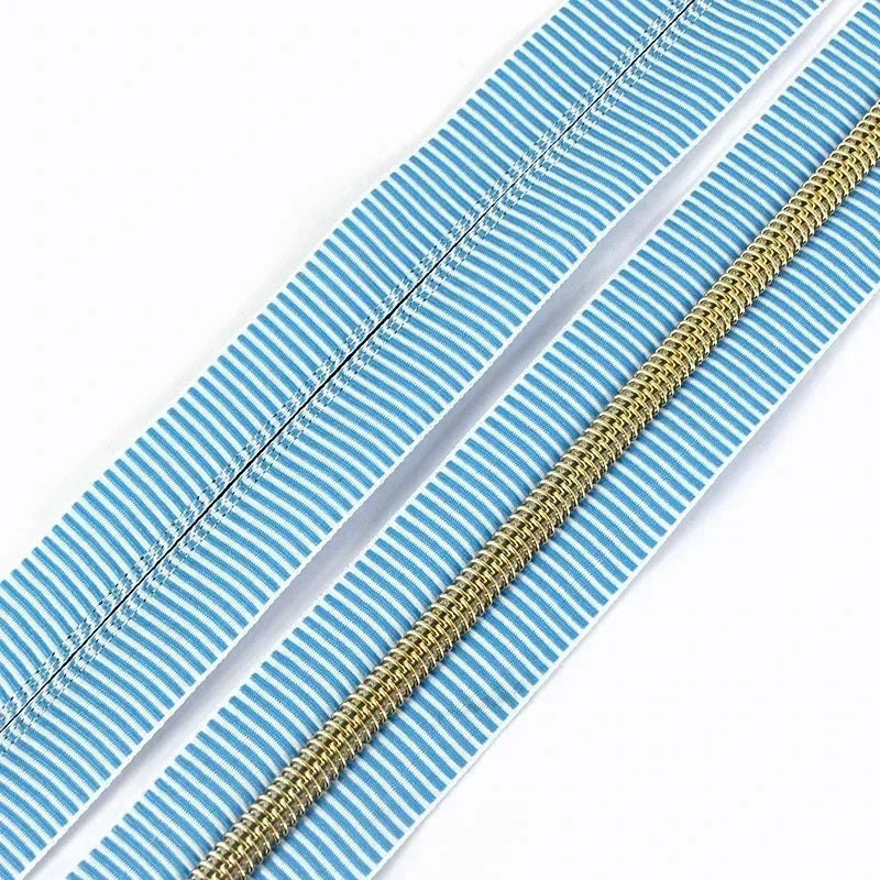 1/2/5Meters 5# Stripe Sewing Coil Zipper for Nylon Zips Bags Garment Decor Zip Tape By Meter Zippers Repair Kit DIY Accessories