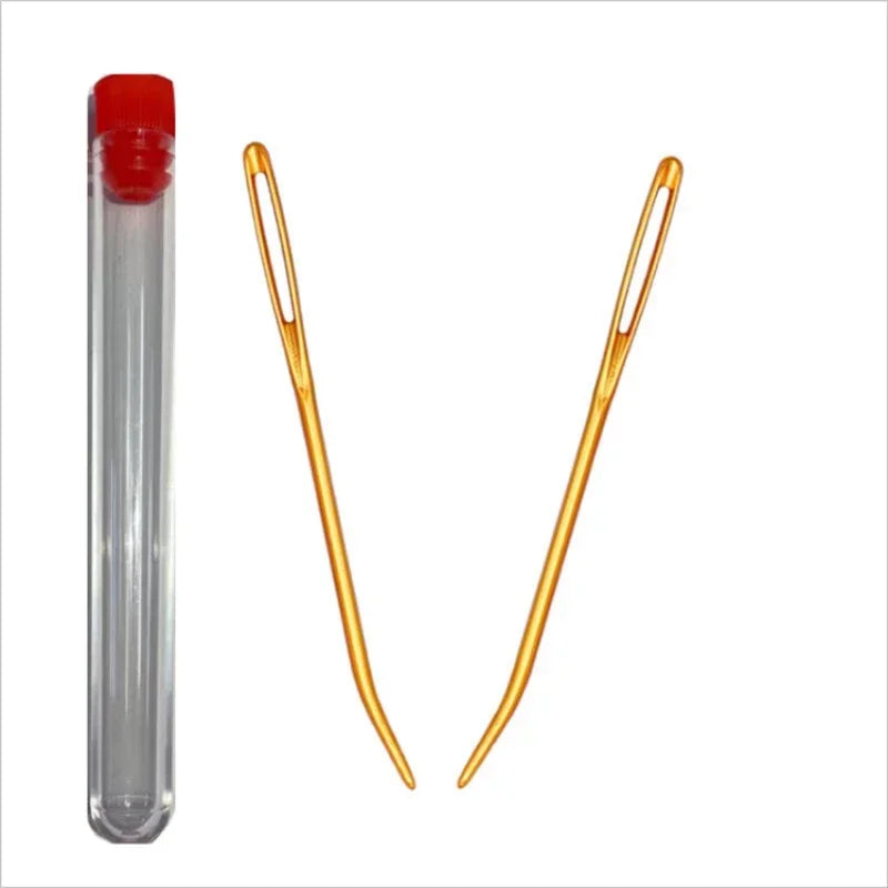 2/8Pcs Big-Eye Curve Bent Needle Yarn Knitting Weaving Crochet Tapestry