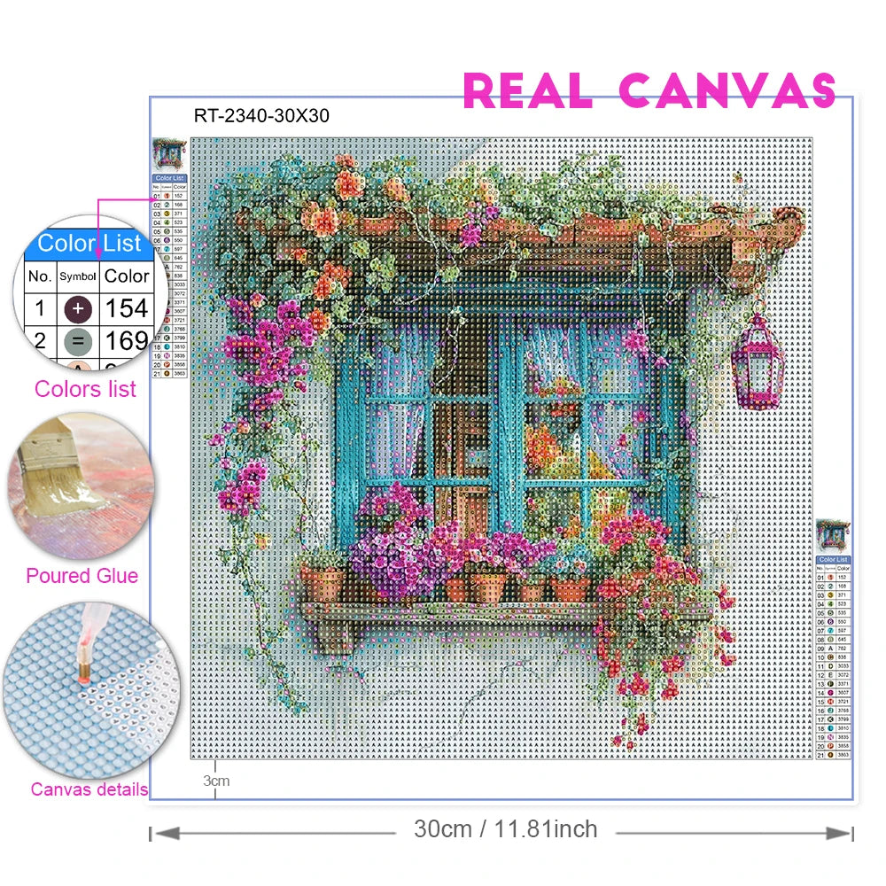 Full Square Round Diamond Mosaic House Landscape DIY Painting Town Ship New Arrival Embroidery Seaside Unique Gift