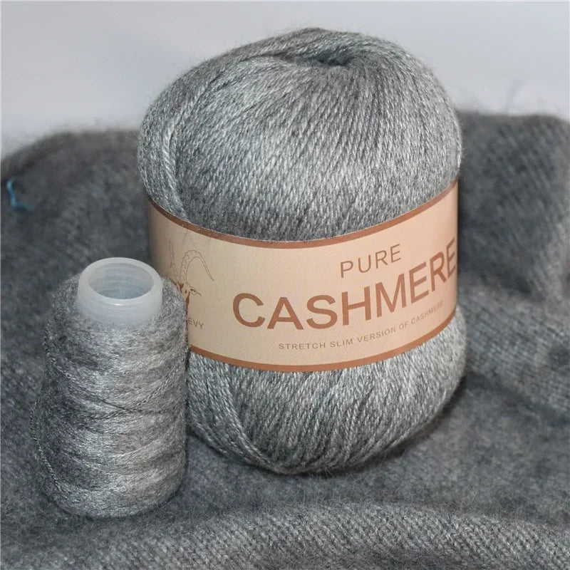 Pure Mongolian Cashmere Yarn Crochet Hand-knitted wool Hand-Weaving Thread 70grams