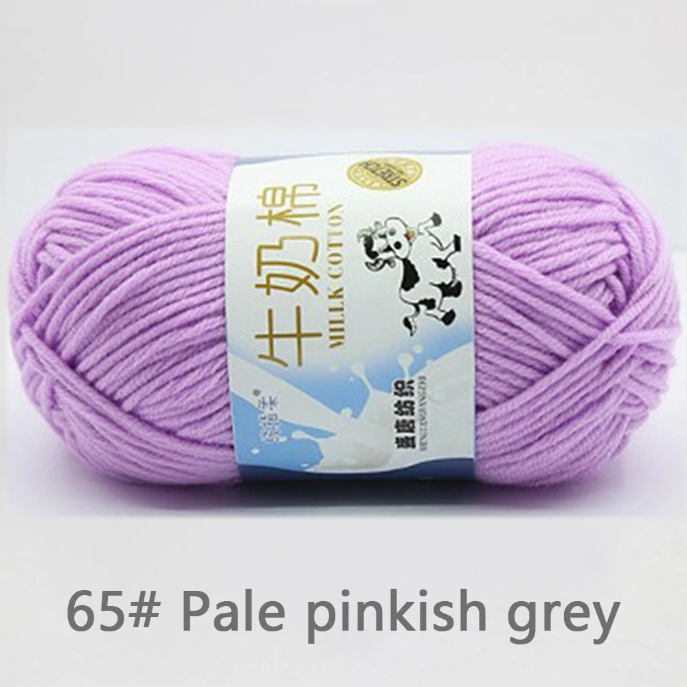 New 5Pcs colorful Soft Milk Cotton 5Ply Yarn Children, Adults