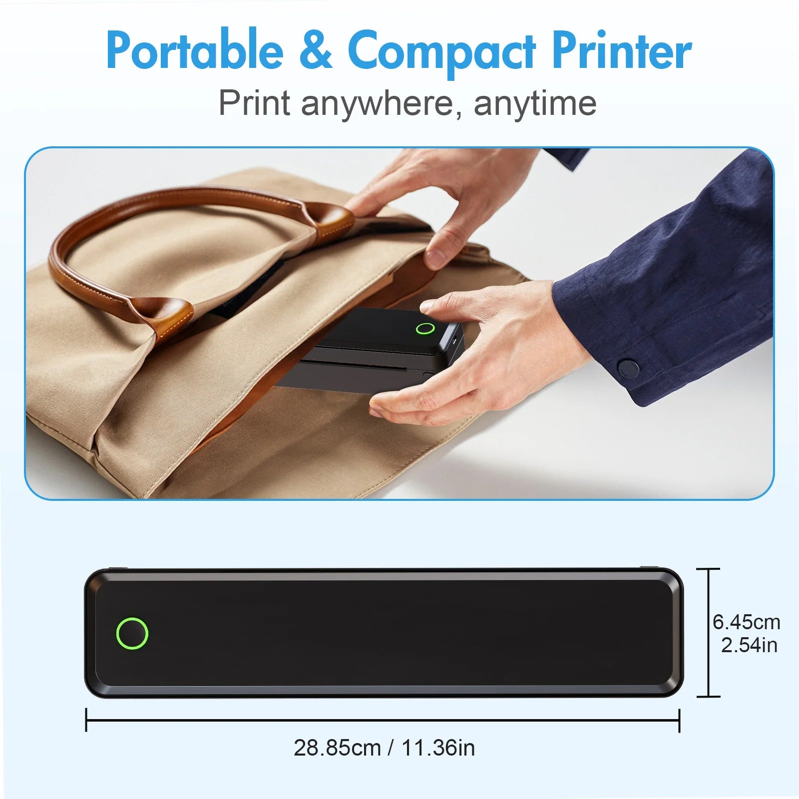 Portable Printers Wireless Inkless Thermal A4 Label Maker US Letter/A4/A5/B5