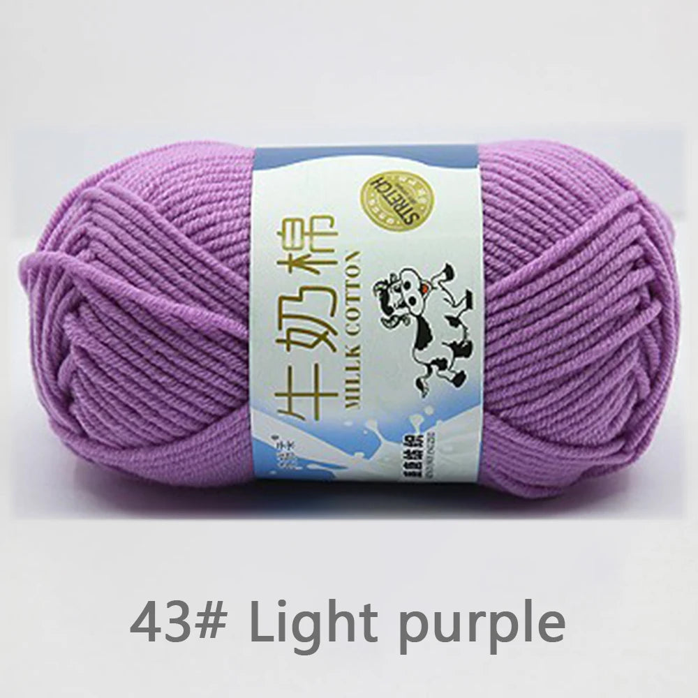New 5Pcs colorful Soft Milk Cotton 5Ply Yarn Children, Adults