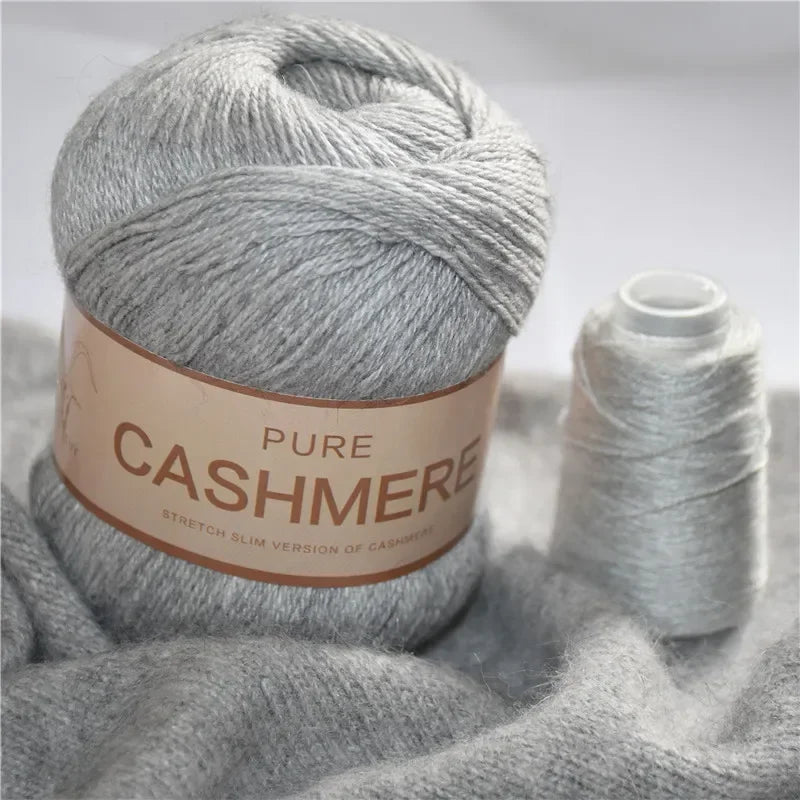 Pure Mongolian Cashmere Yarn Crochet Hand-knitted wool Hand-Weaving Thread 70grams
