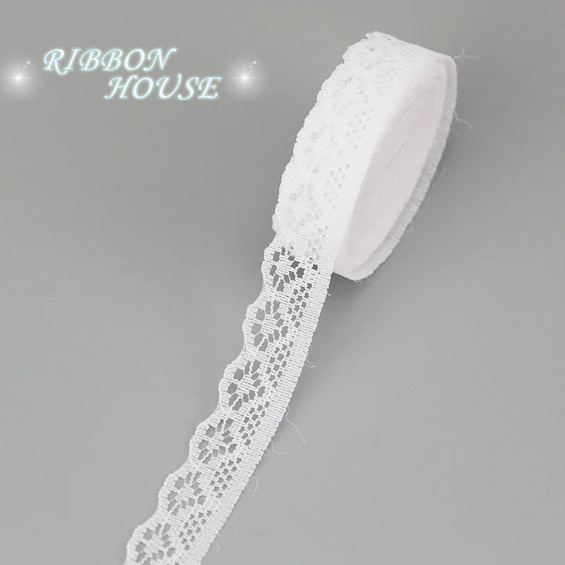 (20 yards/roll) 15mm white Lace fabric Webbing Decoration gift packing Material