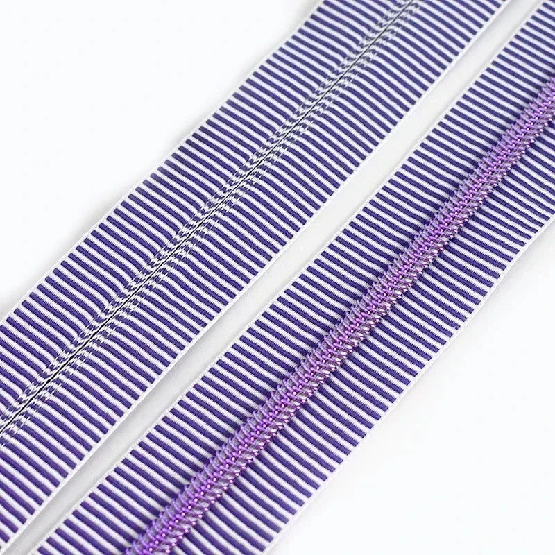 1/2/5Meters 5# Stripe Sewing Coil Zipper for Nylon Zips Bags Garment Decor Zip Tape By Meter Zippers Repair Kit DIY Accessories