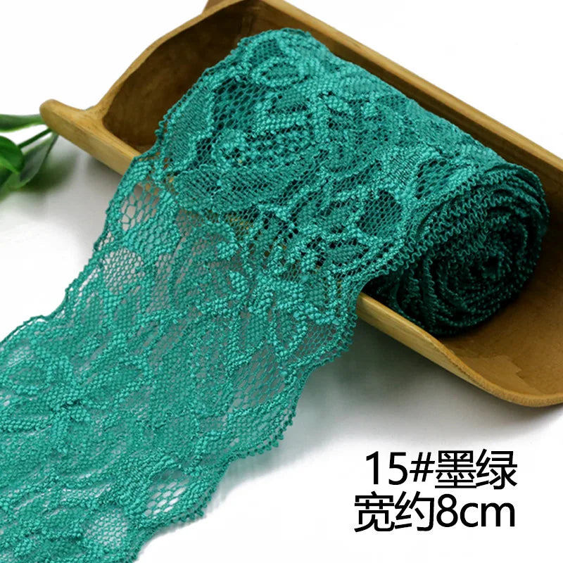 1Meter Elastic Lace Ribbon Crafts Fabric Lace Trimming Home Garment