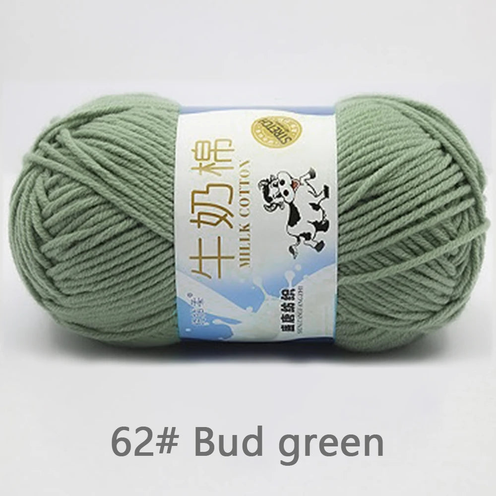 New 5Pcs colorful Soft Milk Cotton 5Ply Yarn Children, Adults