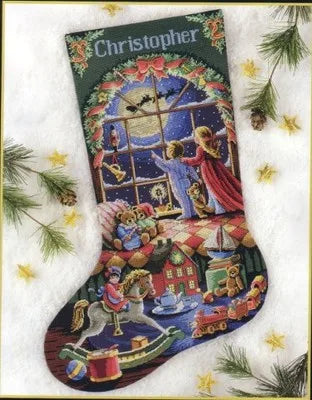 Christmas sock , 100% cotton threads Counted Cross stitch sets Kit 4