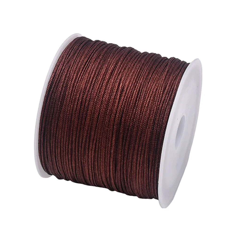 50Yds 0.8mm Nylon Cord For Jewelry Beading Braided Nylon Satin String