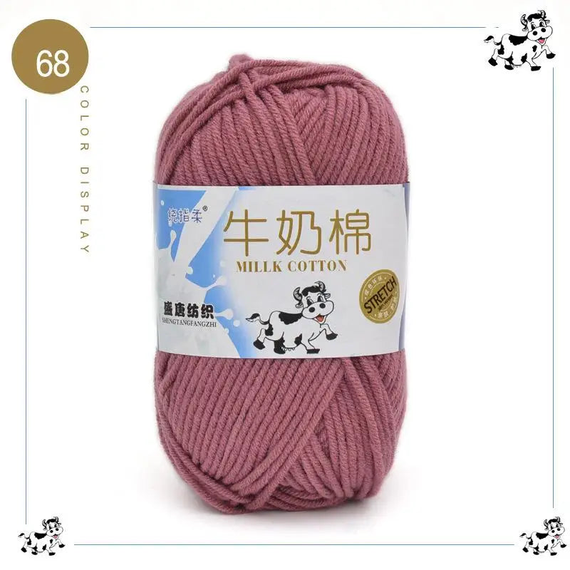 New 5Pcs colorful Soft Milk Cotton 5Ply Yarn Children, Adults