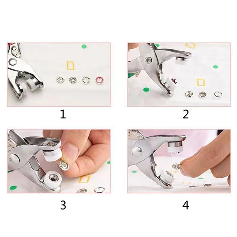 Snaps Buttons Pliers Set Snap Fasteners Sewing Buttons Press Studs