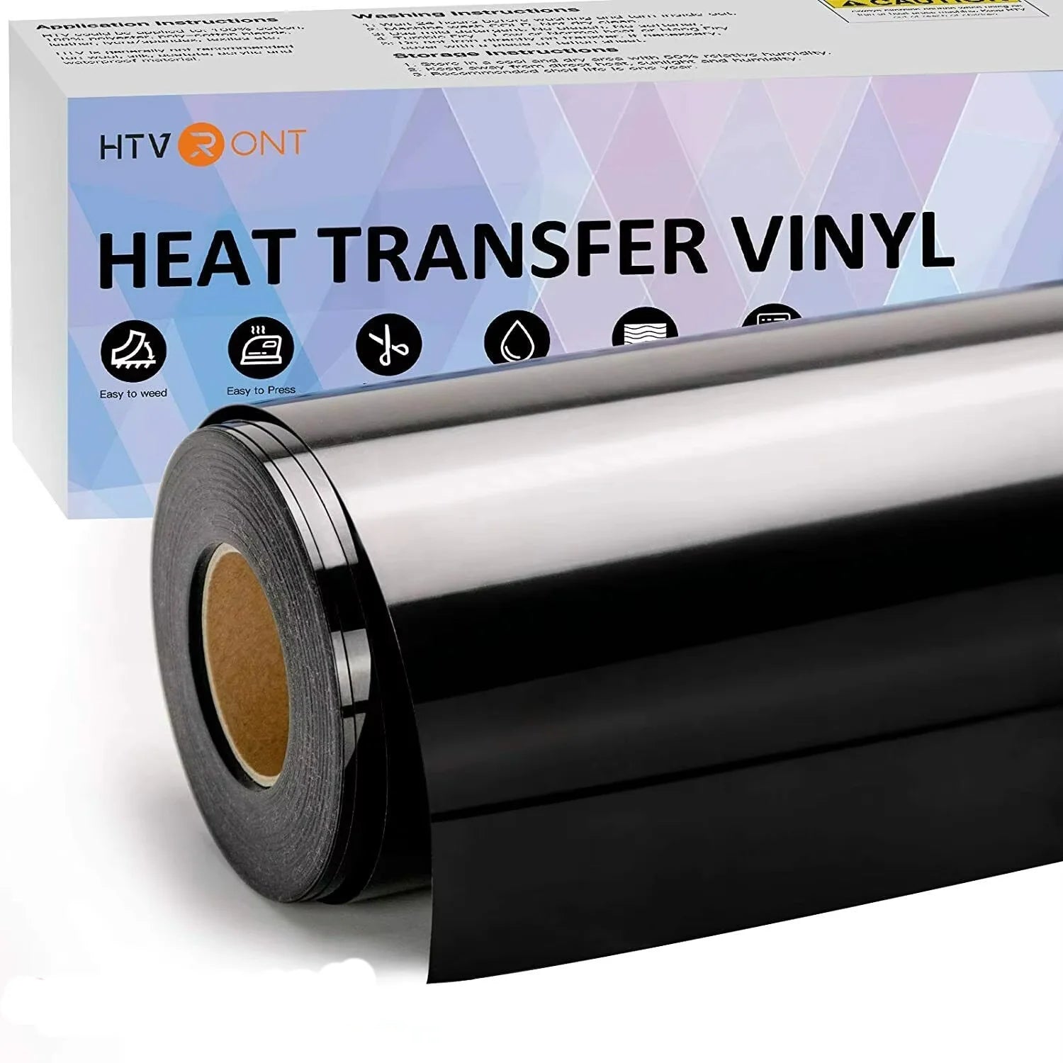 HTVRONT 12"X20ft/50ft/30x1500cm Heat Transfer Vinyl Roll T-shirt Sticker Craft Iron