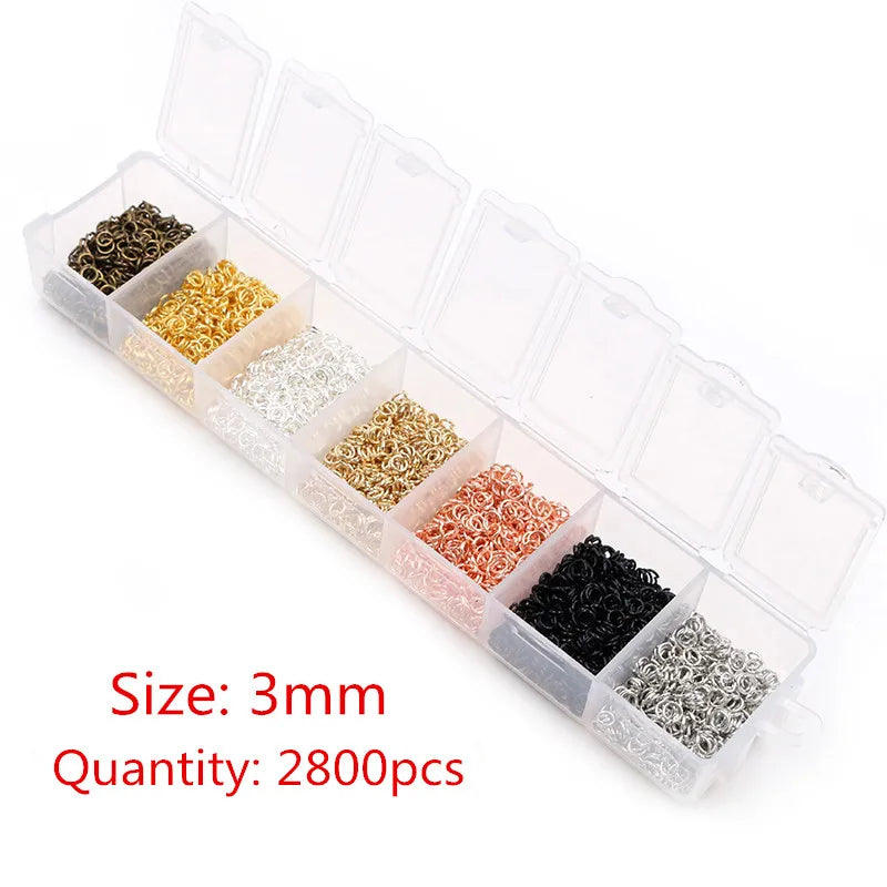 Box 3/4/5/6/7/8 10mm 8-Colors Open Jump Rings Link Loop Connector