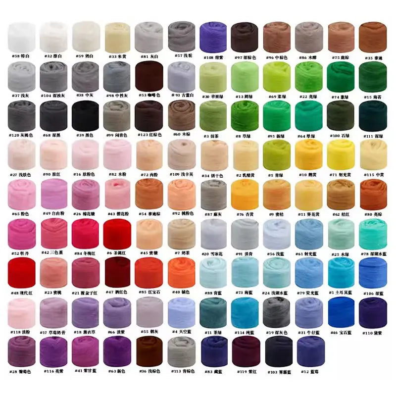 Needle Felting Wool Fibre Wool Roving for DIY Craft Materials,