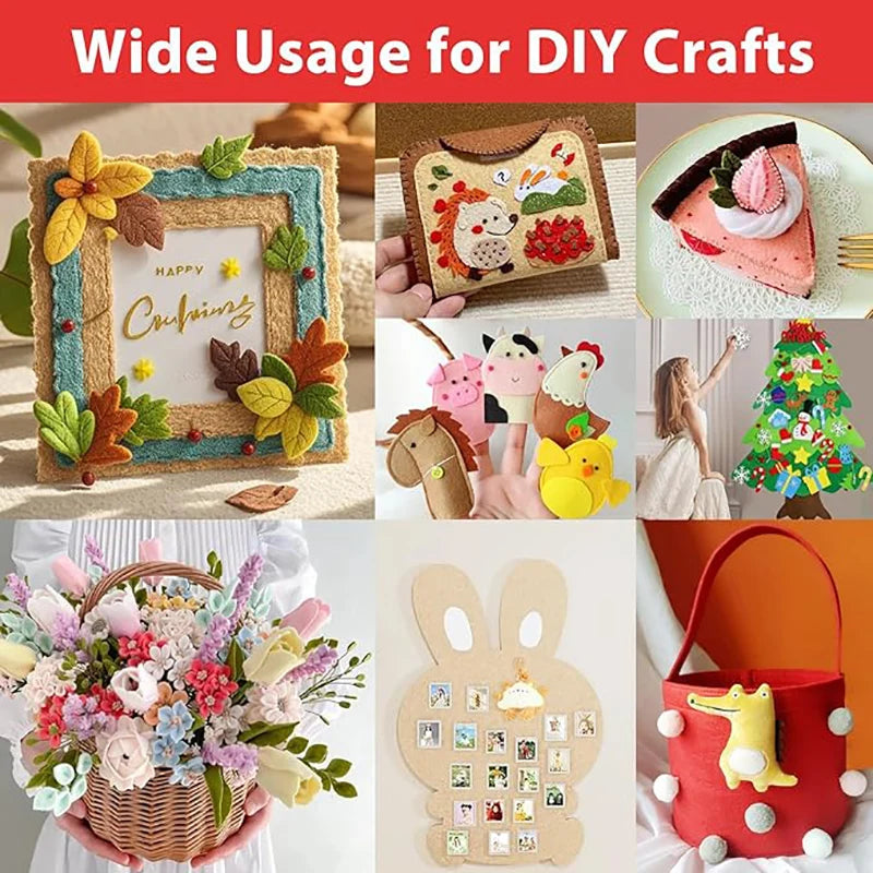 40/20/10Pcs New Felt Fabric Sheet Assorted Color Patchwork Sewing Squares