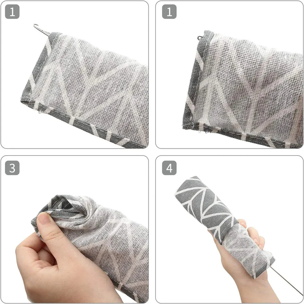 1/2PCS Stainless Steel Sewing Loop Hook Turning Fabric Tube 17.5&26.5CM