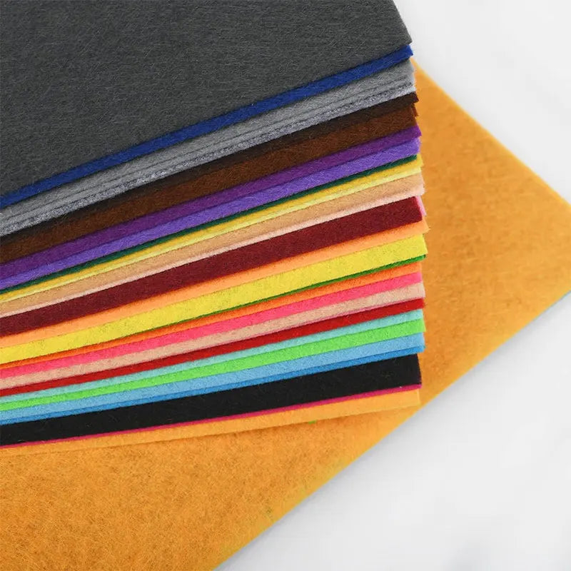 10-40Pcs Felt Fabric Sheets Assorted Colors Non-Woven 1mm Thick Square