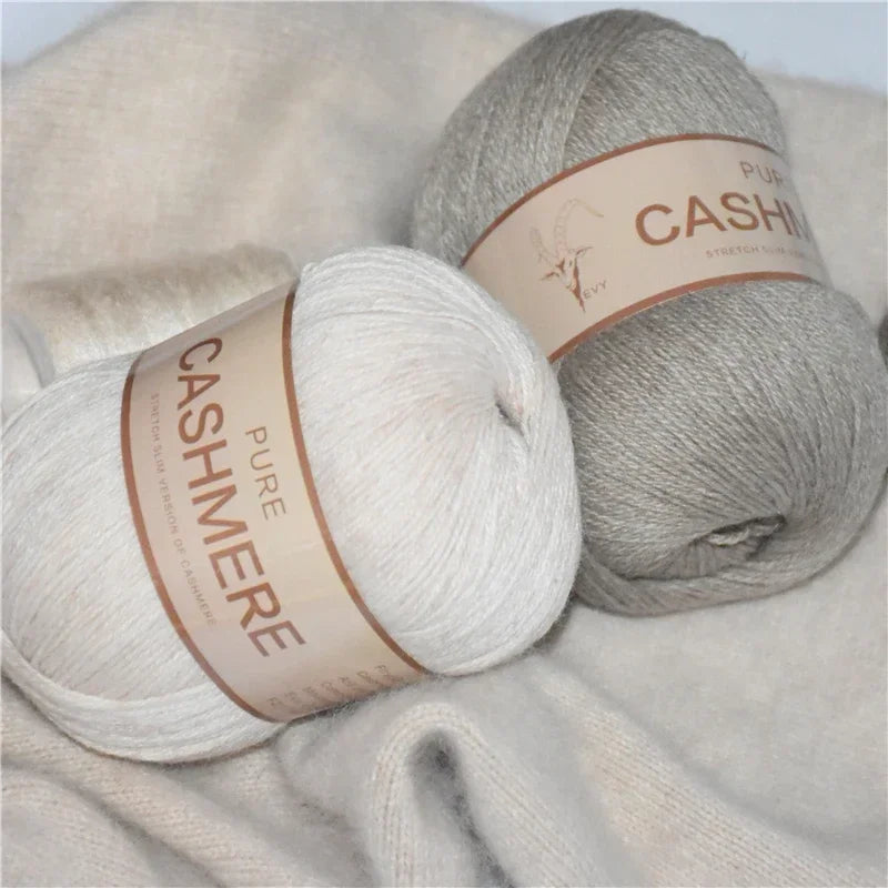Pure Mongolian Cashmere Yarn Crochet Hand-knitted wool Hand-Weaving Thread 70grams