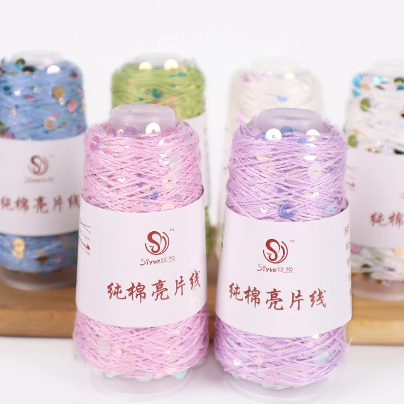 3mm+6mm sequin thread, pure cotton, hand-woven DIY yarn, special price