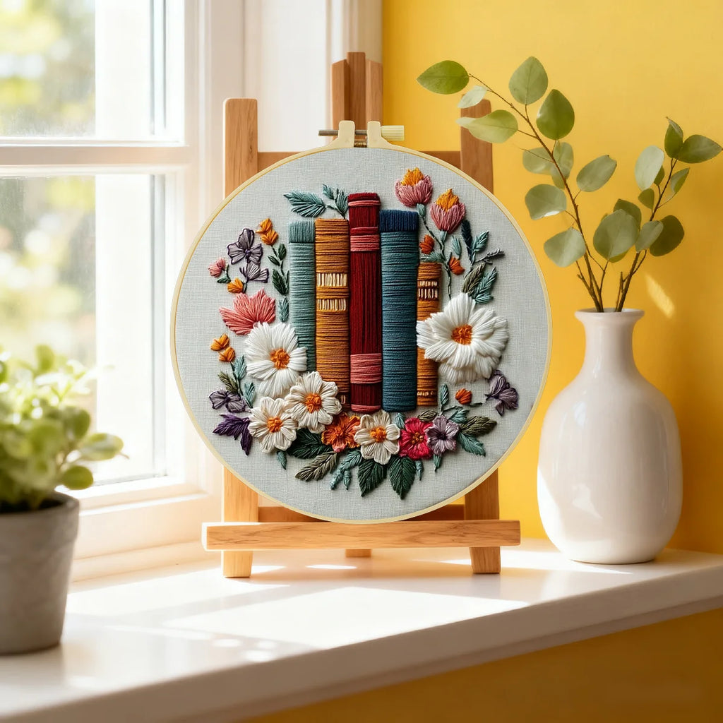 1pc 20X20CM/15X15CM 7.87/6.3inch Book Embroidery Starter Kit