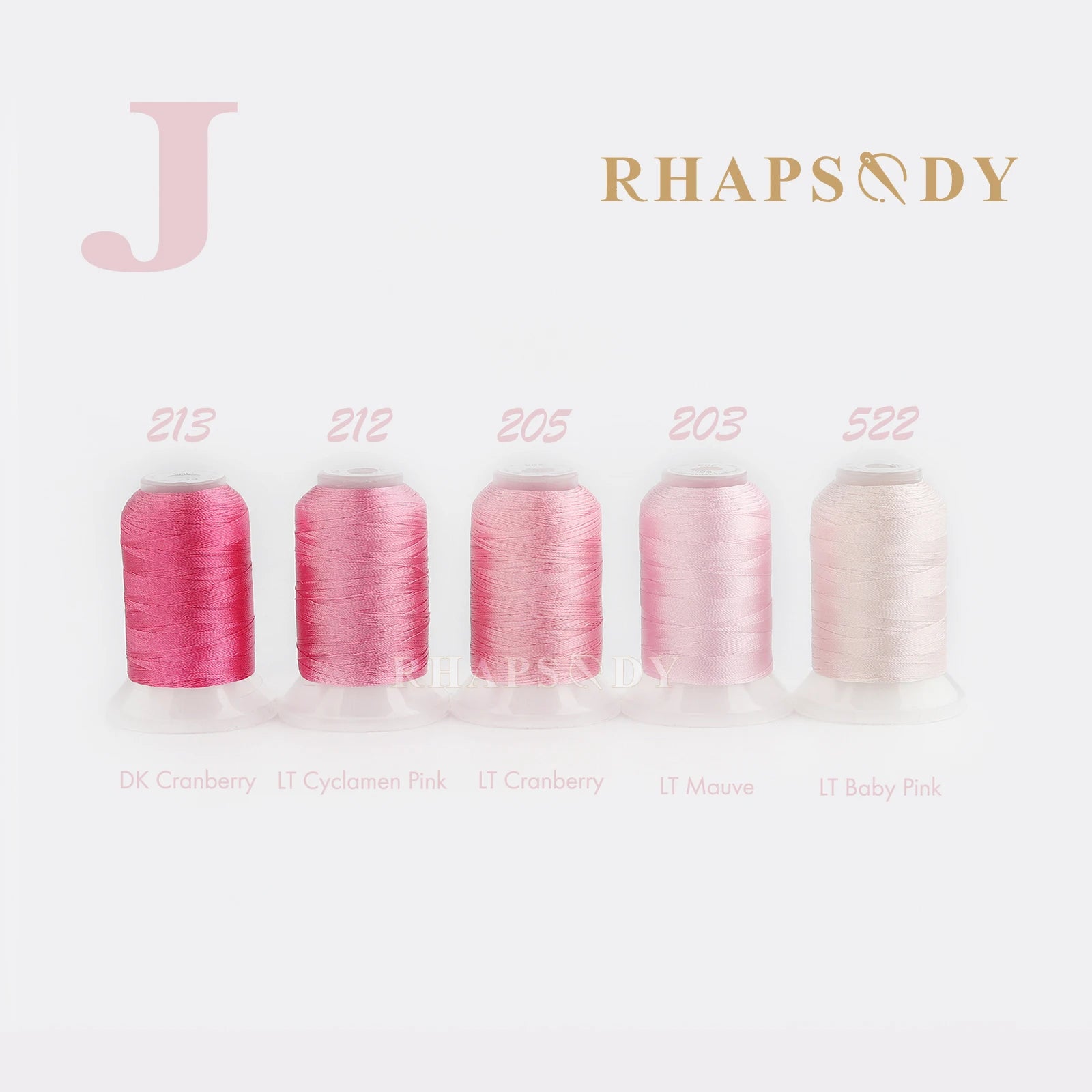 Rhapsody 40WT Polyester Embroidery Machine Thread 550Y 60 Colors