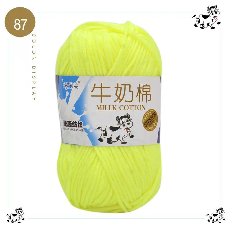 New 5Pcs colorful Soft Milk Cotton 5Ply Yarn Children, Adults
