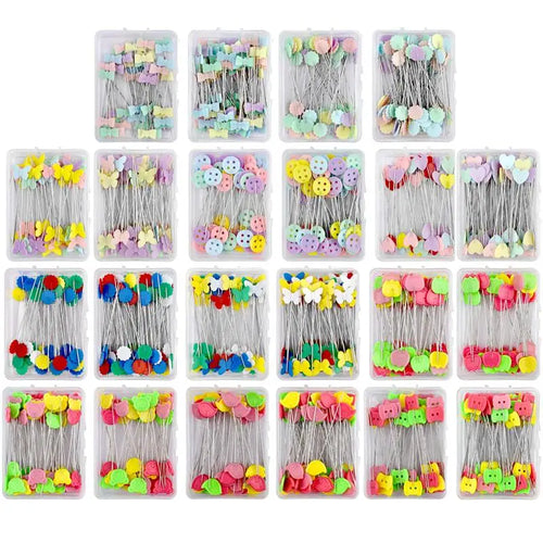 100/50Pcs Patchwork Pins Sewing/Embroidery/Quilting Tools Needle Fixed Metal Button Pins