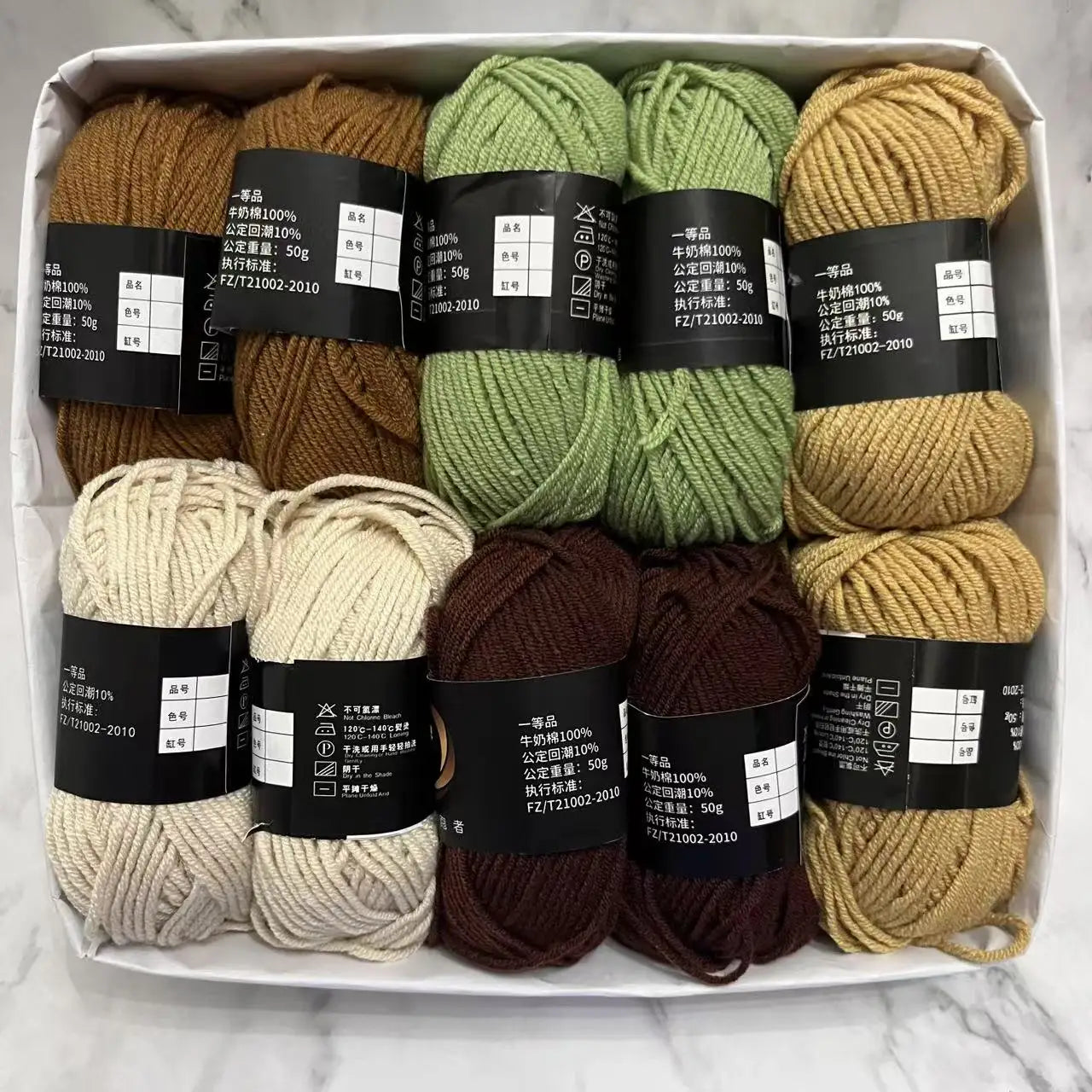 10pcs/Lot Milk Cotton Yarn 500g Soft-Dyed 4ply Knitting Crochet Bags