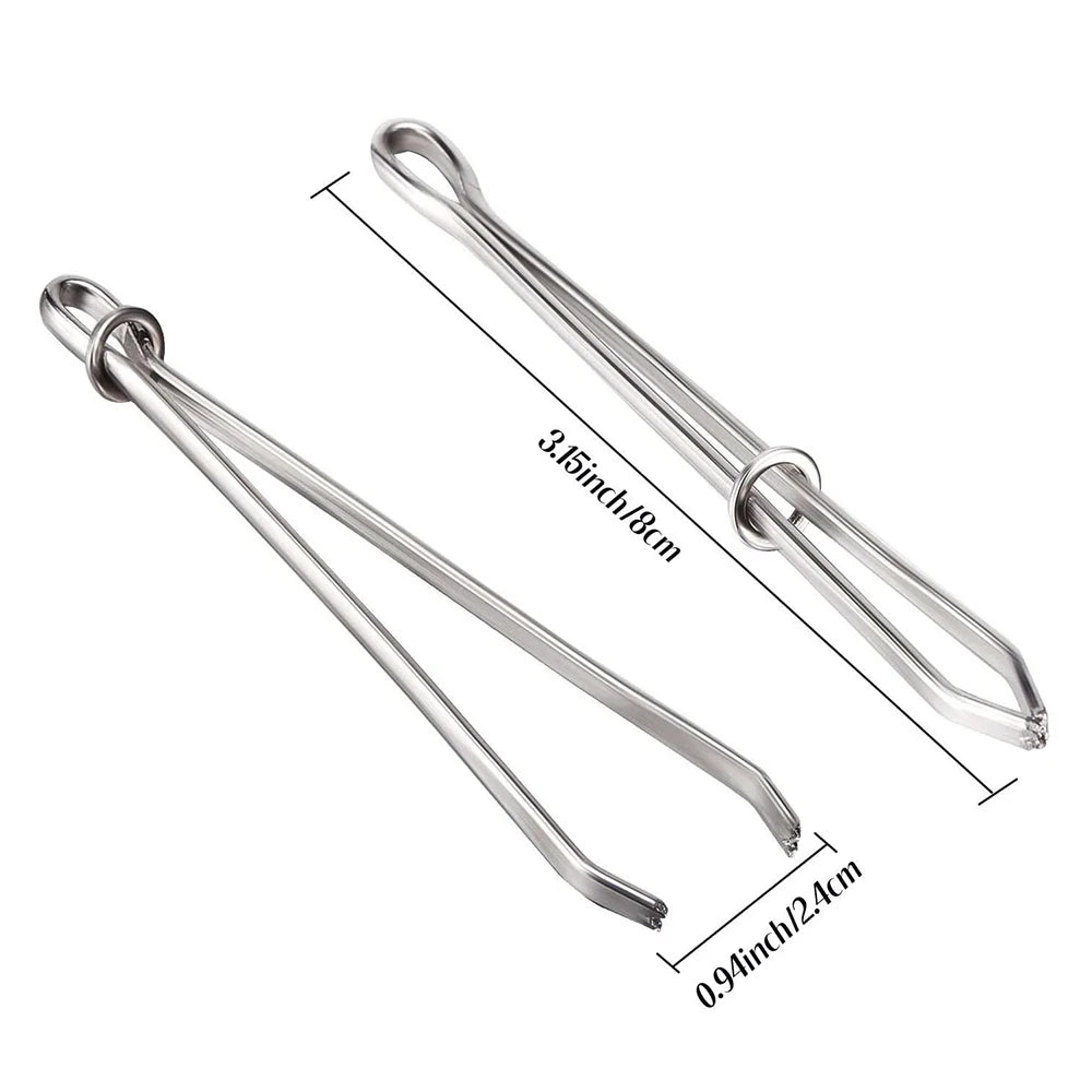 S/Lot Stainless 2 PC Steel Garment Clips