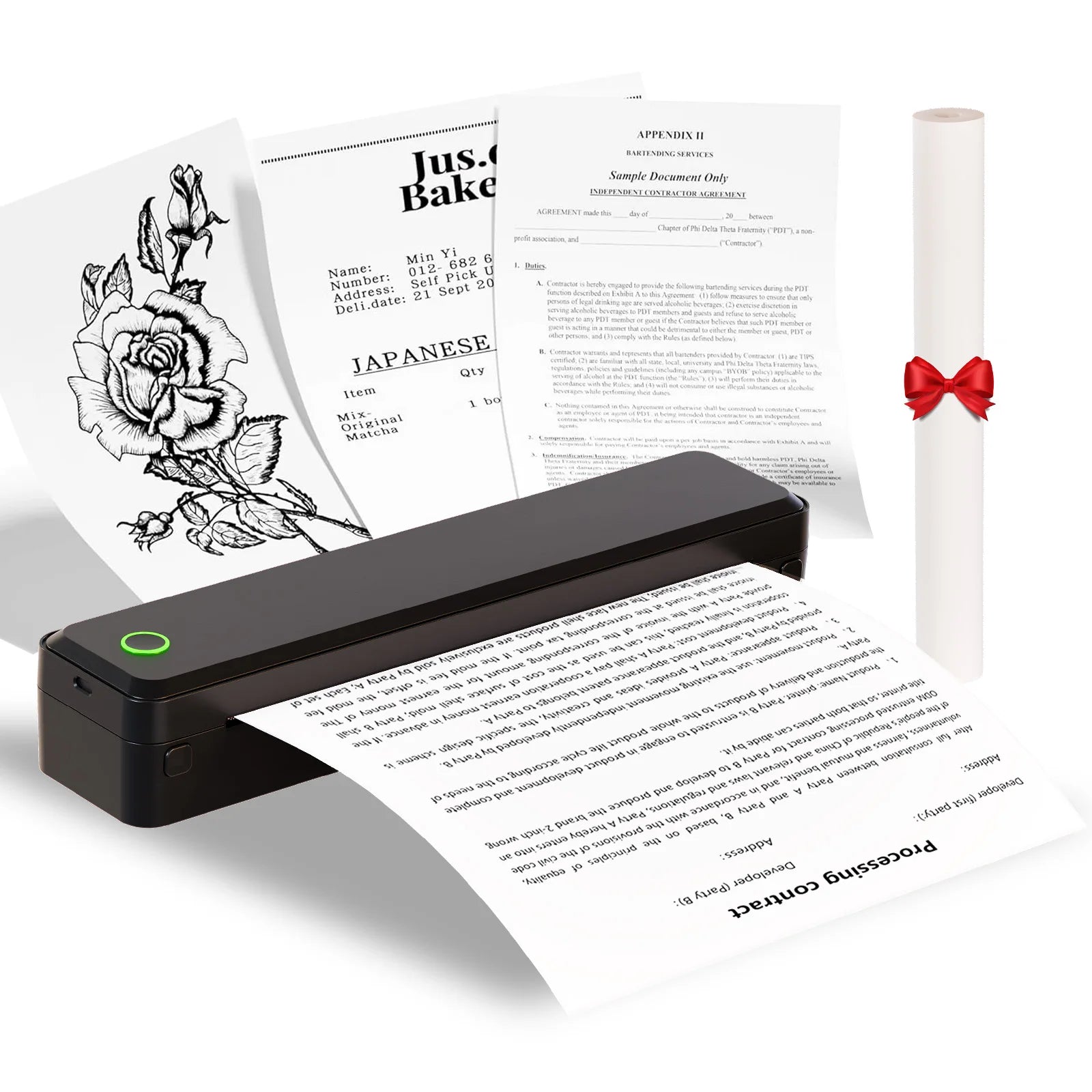 Portable Printers Wireless Inkless Thermal A4 Label Maker US Letter/A4/A5/B5