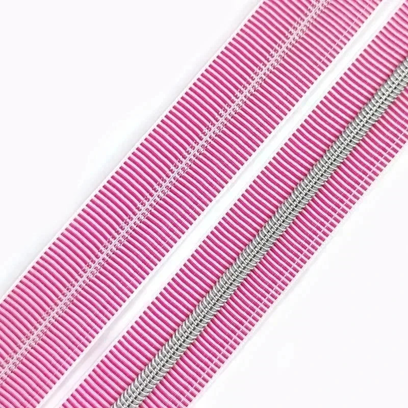 1/2/5Meters 5# Stripe Sewing Coil Zipper for Nylon Zips Bags Garment Decor Zip Tape By Meter Zippers Repair Kit DIY Accessories