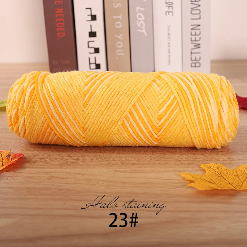 300g Halo Dyed 5-Strand Dyed Milk Cotton woven Crochet Yarn