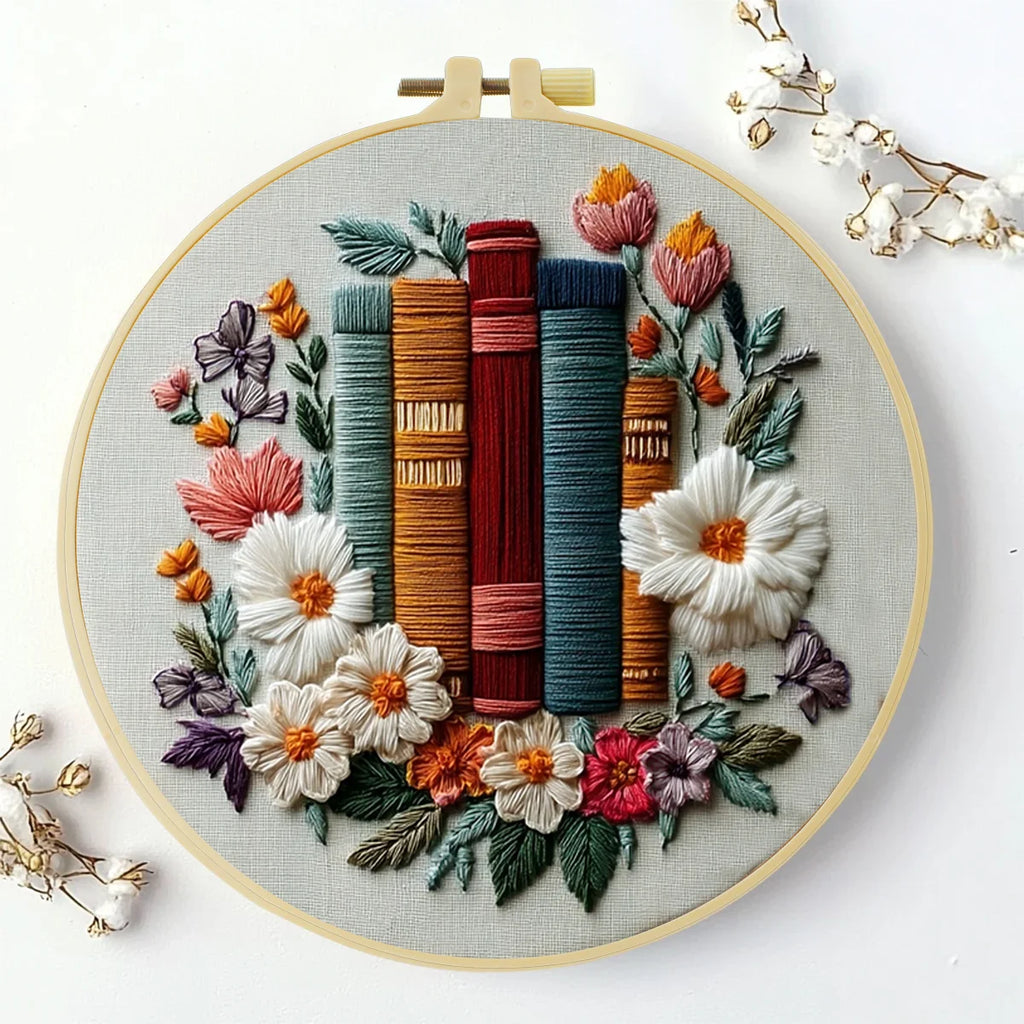 1pc 20X20CM/15X15CM 7.87/6.3inch Book Embroidery Starter Kit