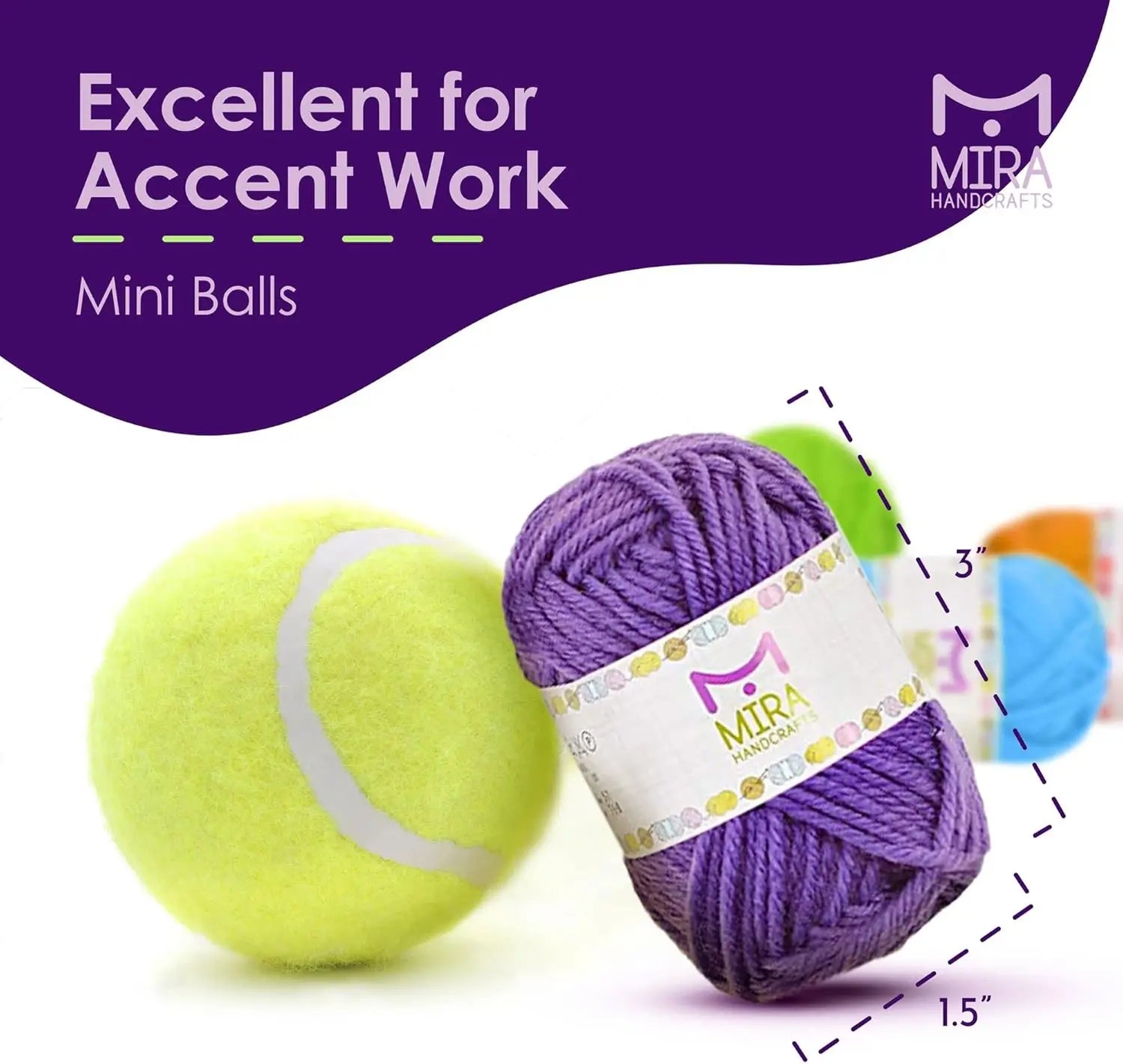 20 Multicolored Acrylic Yarn Skeins - 438 Yards Total, Ideal for Crochet and Knitting Starter Kit