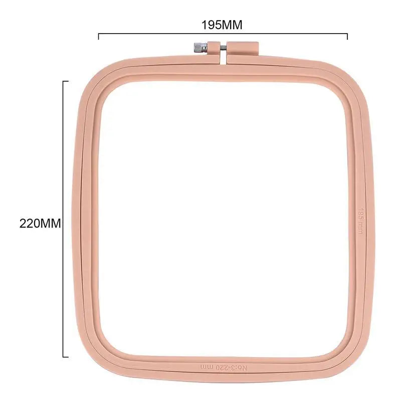 Plastic DIY Embroidery Hoops Square Shape Cross Stitch Frame Ring
