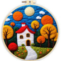 Needle Felting Wool Painting Starter Set With Embroidery Frame