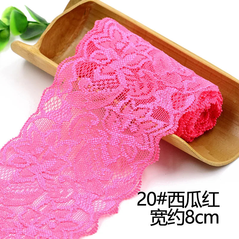 1Meter Elastic Lace Ribbon Crafts Fabric Lace Trimming Home Garment