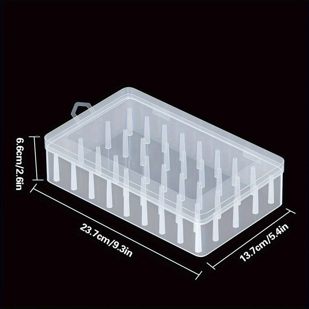 42 roll thread storage box,  transparent  plastic embroidery set