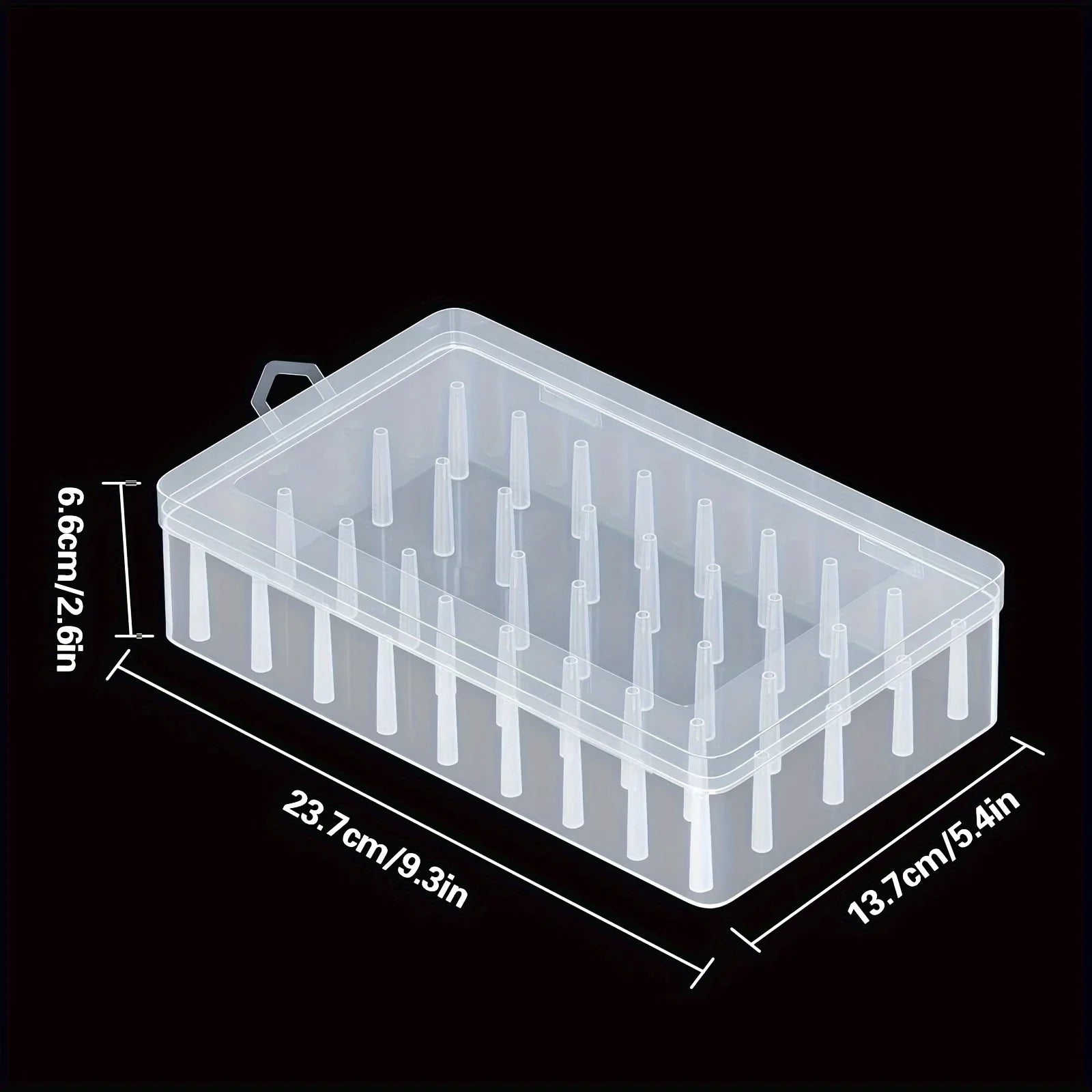 42 roll thread storage box,  transparent  plastic embroidery set