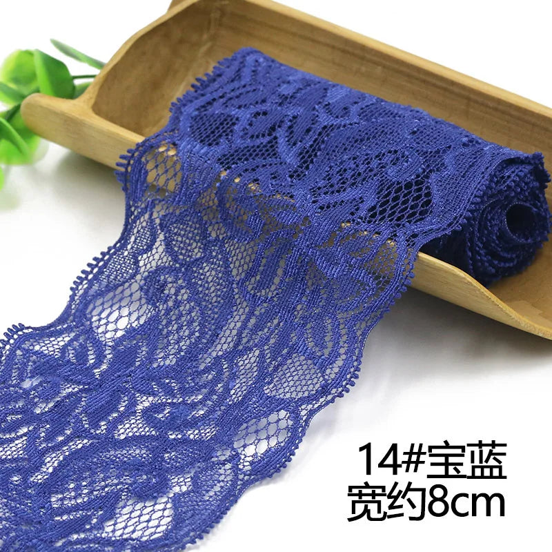 1Meter Elastic Lace Ribbon Crafts Fabric Lace Trimming Home Garment