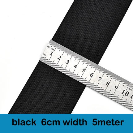 5Meters Sewing Elastic Band Heavy Stretch High Elasticity Knit White/black/10-60MM