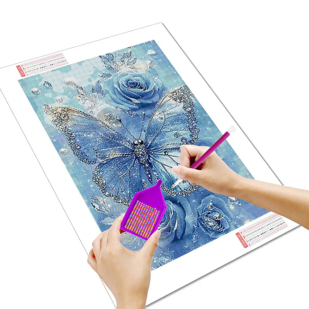 HUACAN Ice Diamond Butterfly Animal 5D Diamond Painting Art Kit
