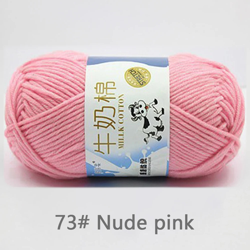 New 5Pcs colorful Soft Milk Cotton 5Ply Yarn Children, Adults